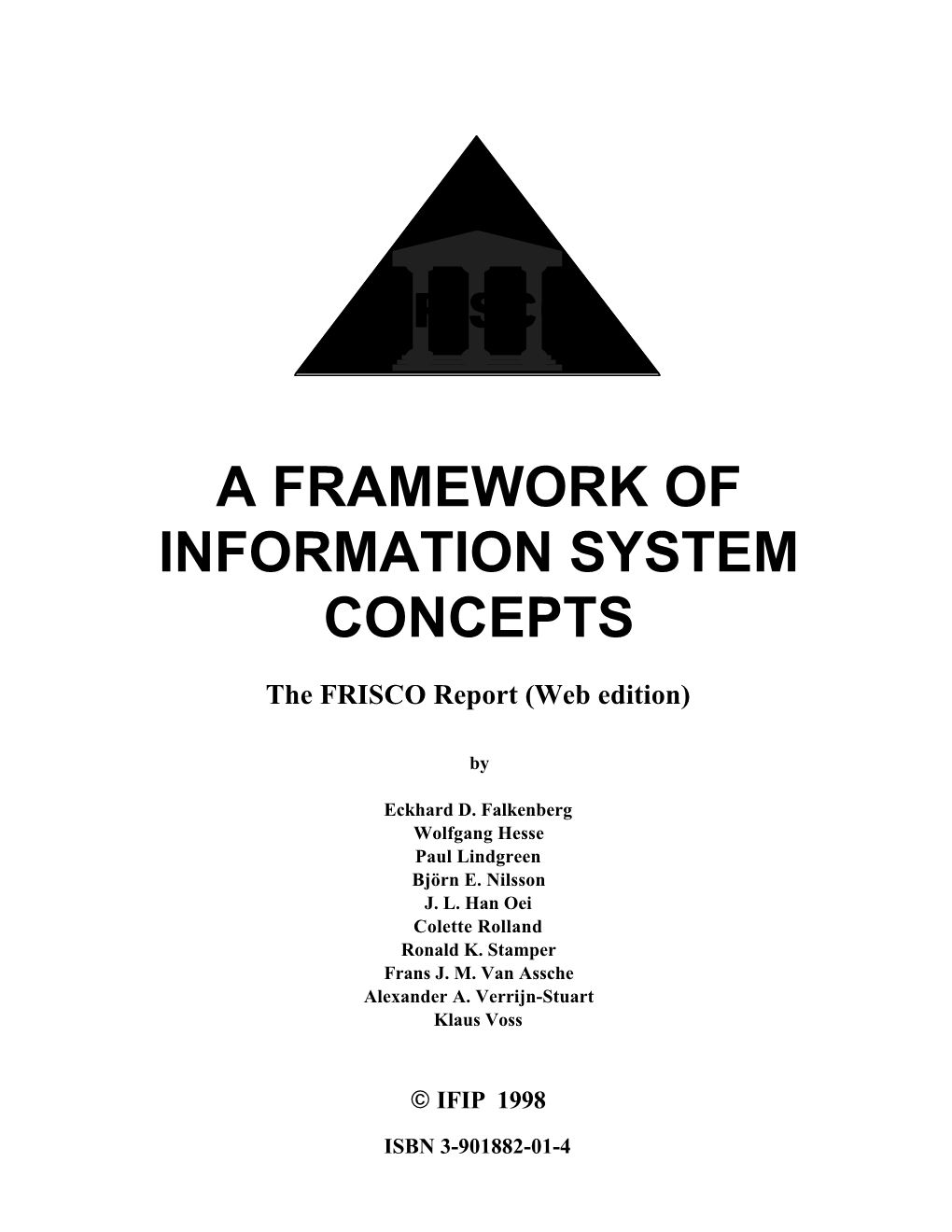 A Framework of Information System Concepts