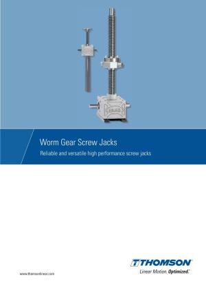 Worm Gear Screw Jacks Reliable and Versatile High Performance Screw Jacks