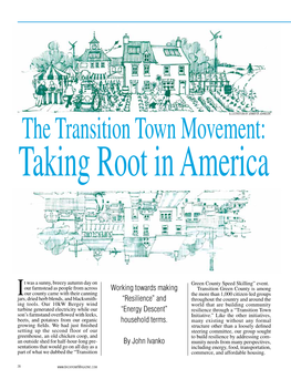 The Transition Town Movement: Taking Root in America