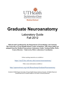 Graduate Neuroanatomy