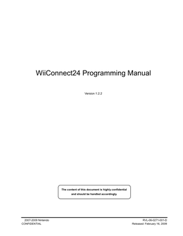 Wiiconnect24 Programming Manual