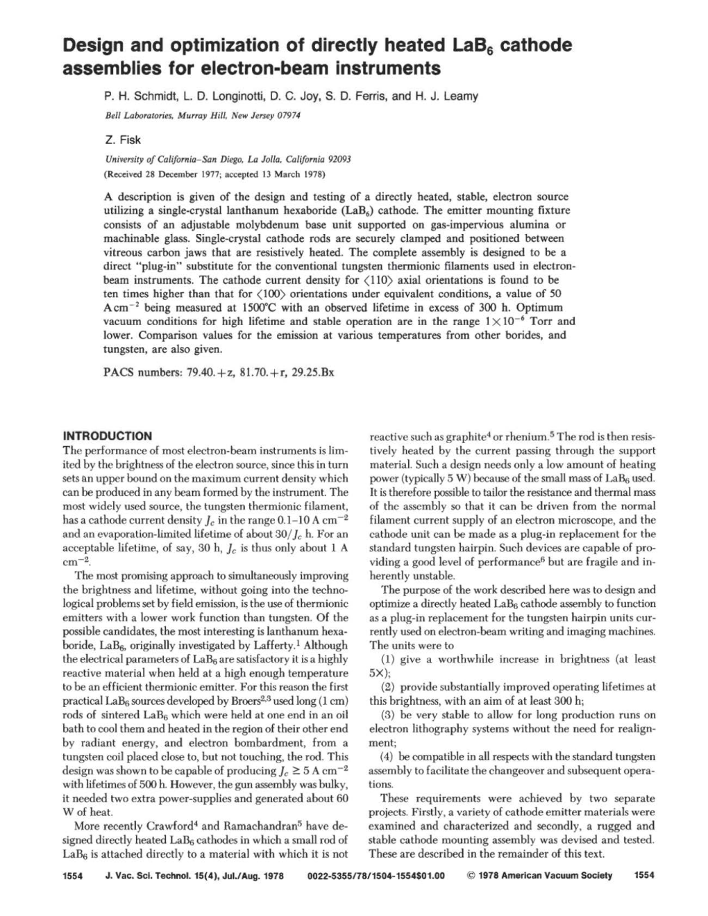 Design and Optimization of Directly Heated Lab6 Cathode Assemblies for Electron-Beam Instruments