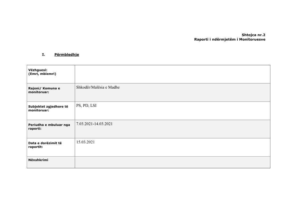 Shkodër/Malësia E Madhe PS, PD, LSI 7.03.2021-14.03.2021 15.03
