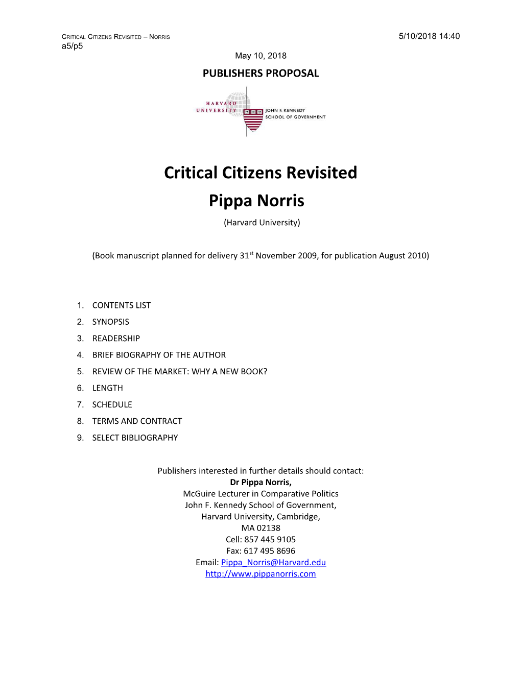 Critical Citizens Revisited 6/3/2009 1:31 PM