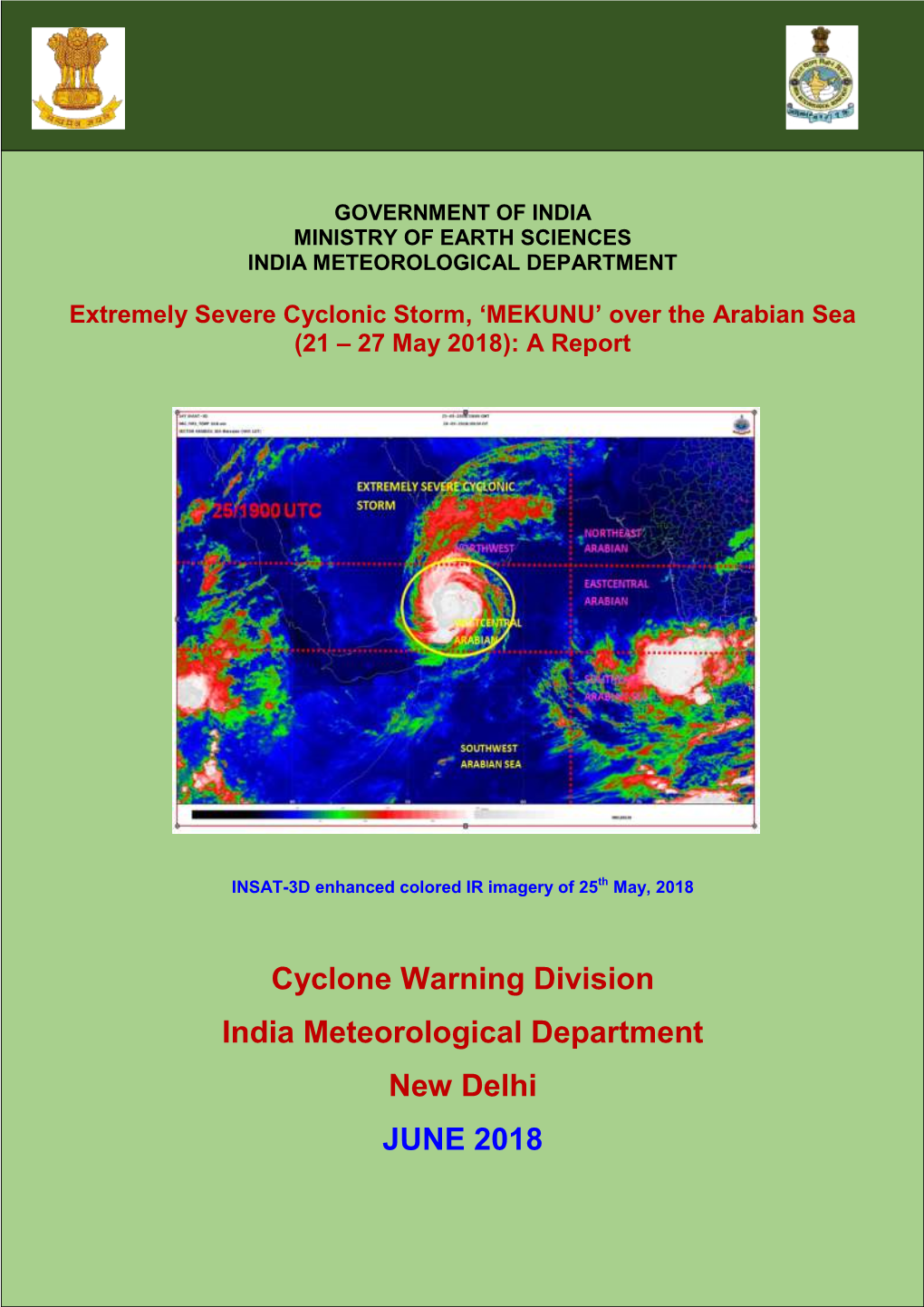 Cyclone Warning Division India Meteorological Department New