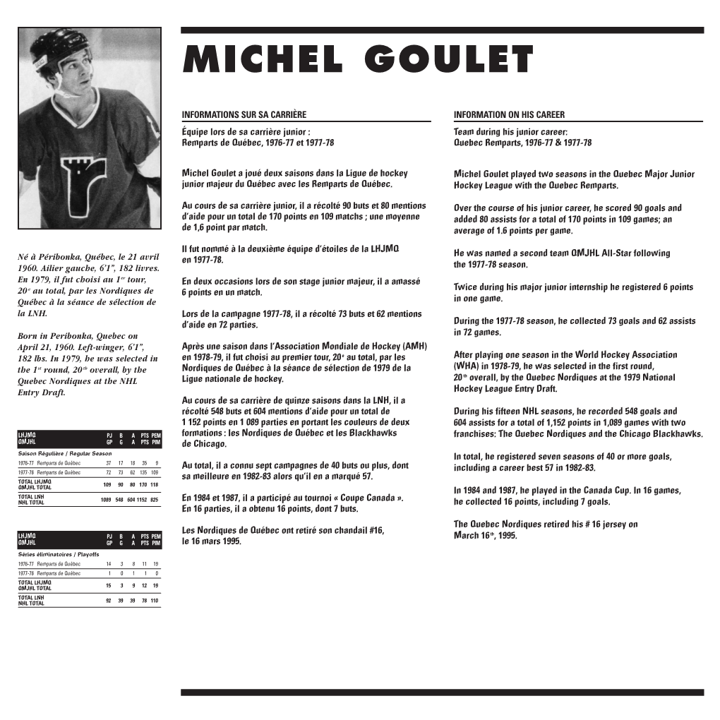 GOULET, Michel