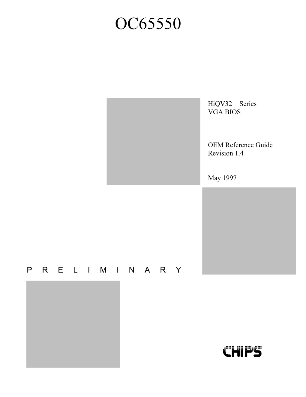 Chips & Technologies 65550 Video Controller Document