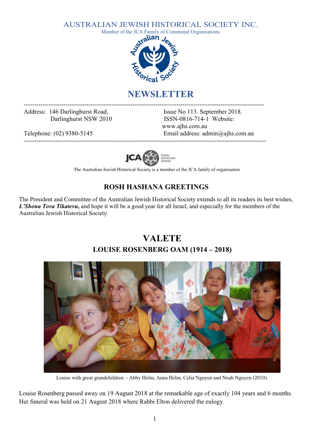 Newsletter Valete