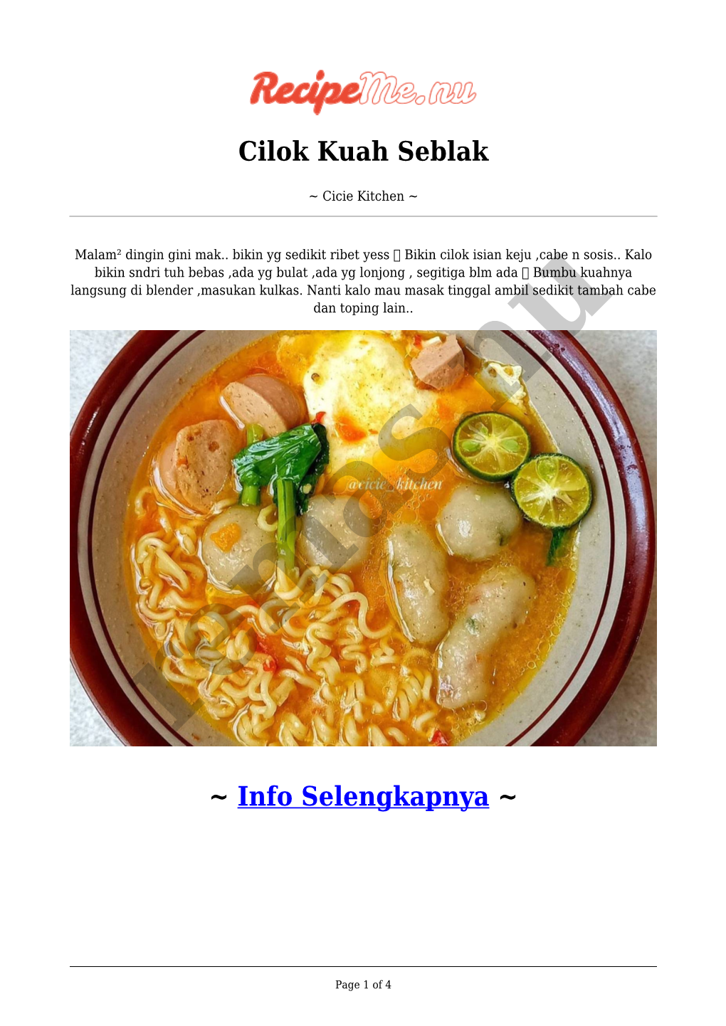 Cilok Kuah Seblak