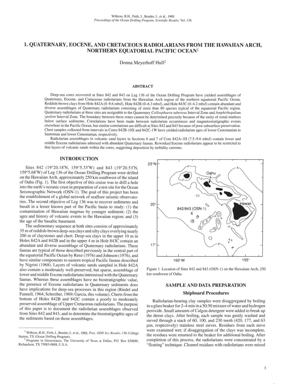 Ocean Drilling Program Scientific Results Volume