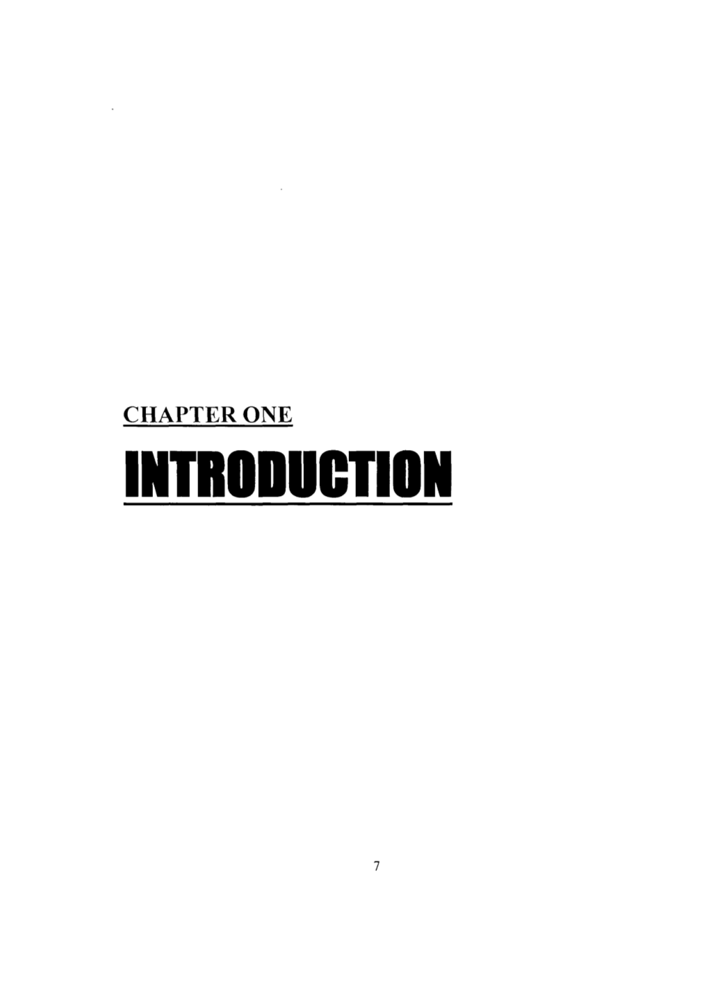 Chapter One 1.1