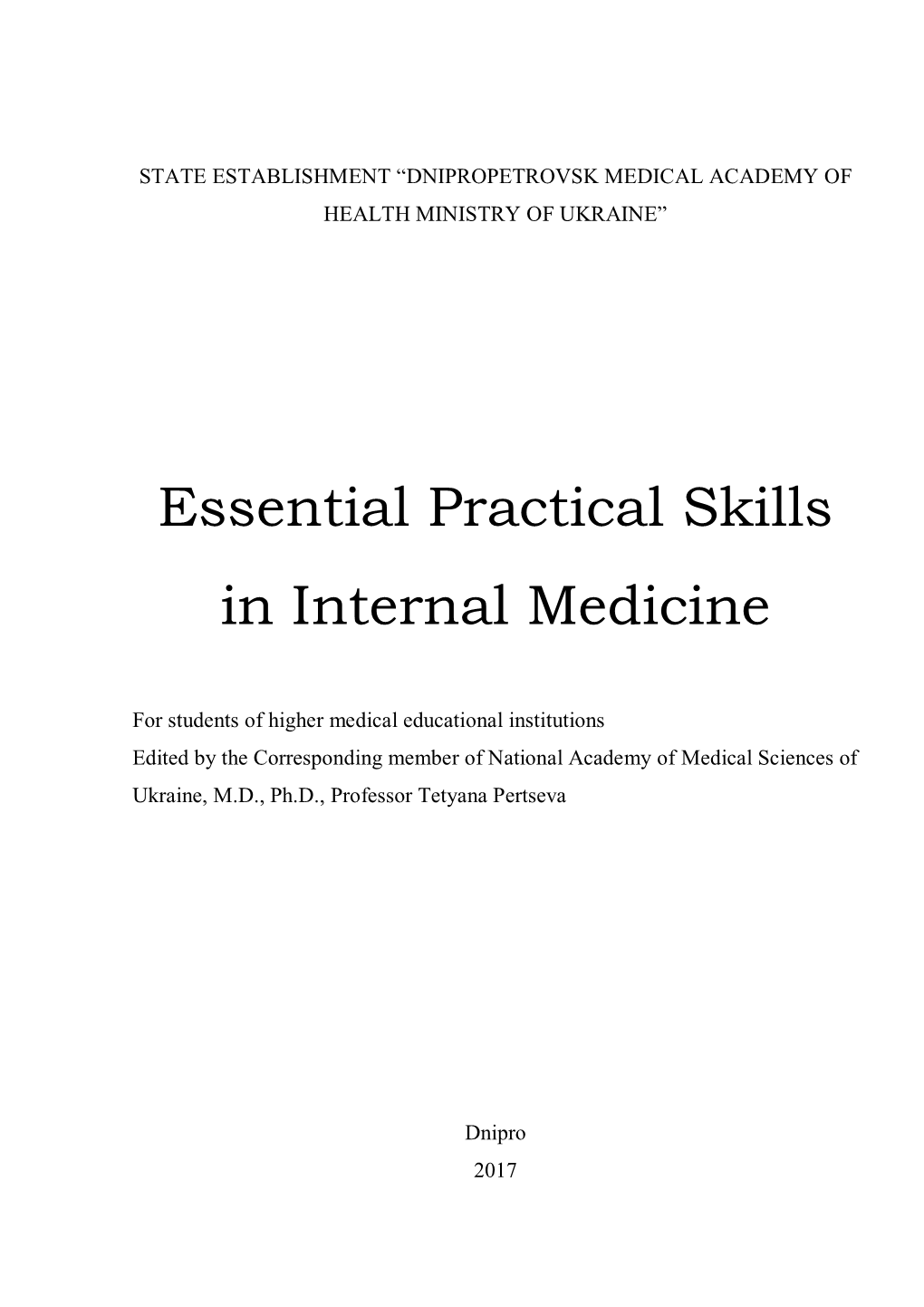 Essential Practical Skills in Internal Medicine