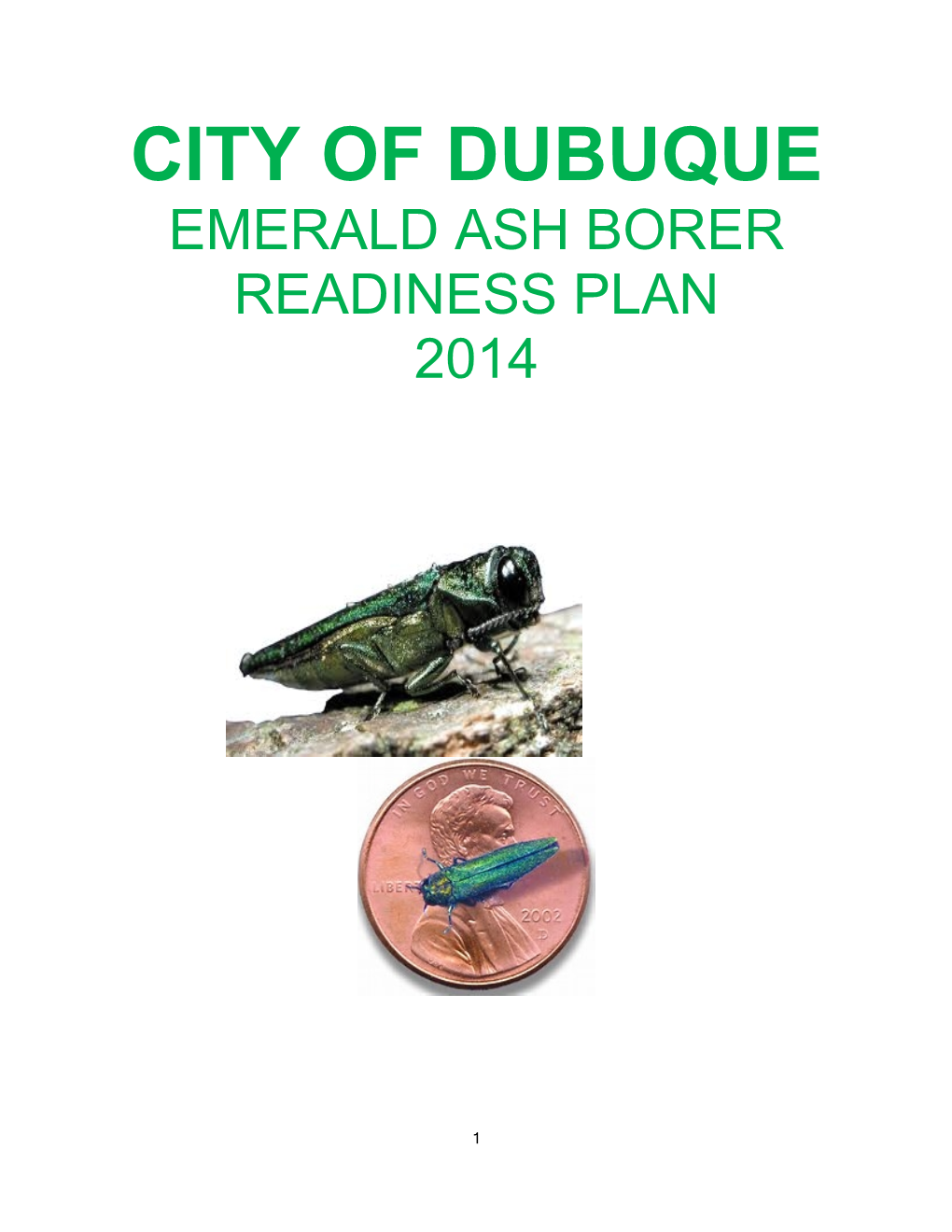 Emerald Ash Borer Readiness Plan 2014