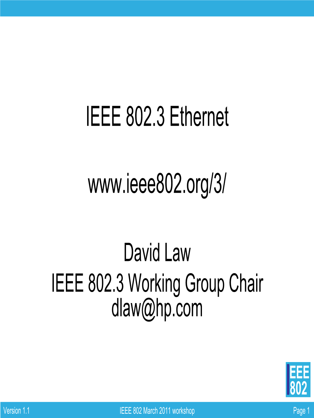 IEEE 802.3 Ethernet