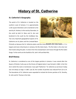 History of St. Catherine