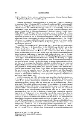 JOSÉ L. MELENA, Textos Griegos Micénicos Comentados, Vitoria-Gasteiz, Eusko Legebiltzarra/Parlamento Vasco 2001, Pp