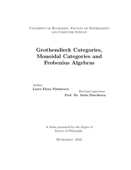 Grothendieck Categories, Monoidal Categories and Frobenius Algebras