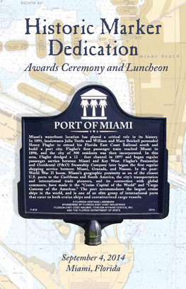 Historic Marker Dedication Awards Ceremony and Luncheon
