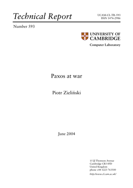 Paxos at War