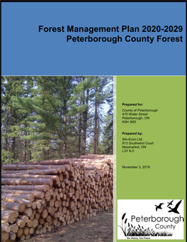 Forest Management Plan 2020-2029 Peterborough County Forest