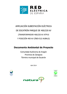 Documento Ambiental De Proyecto