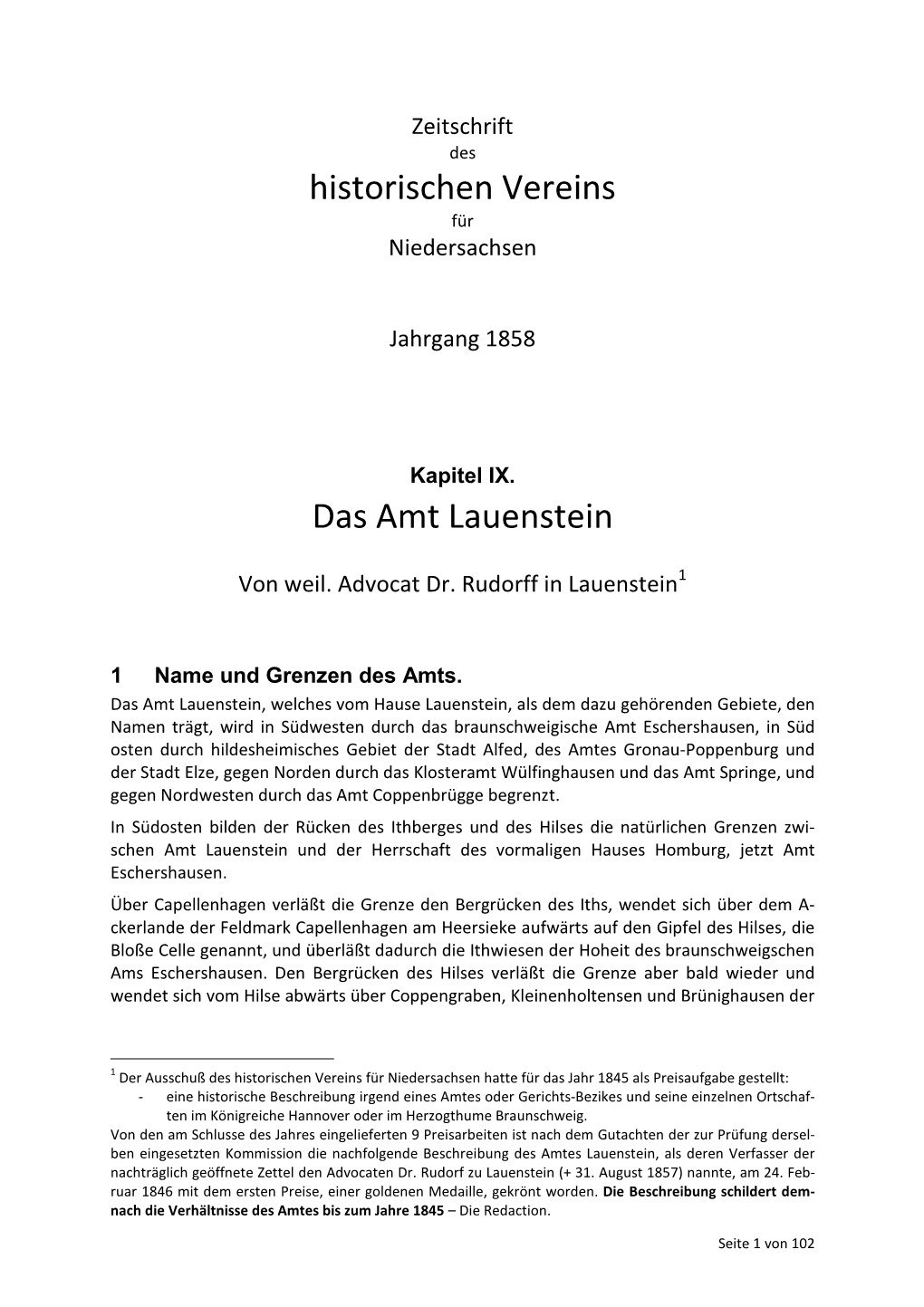 Das Amt Lauenstein