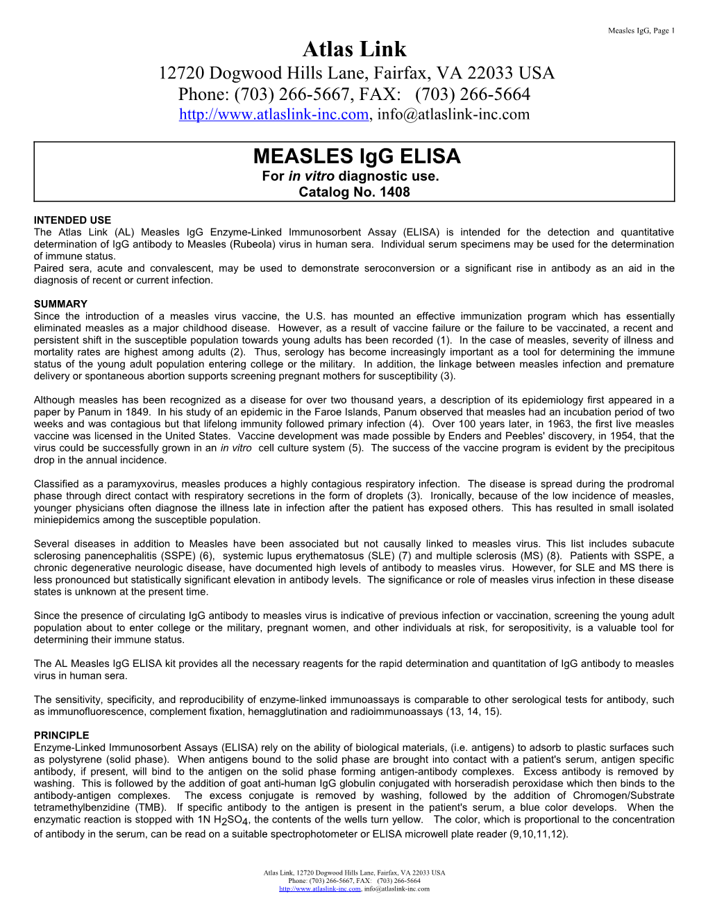 MEASLES Igg ELISA