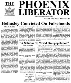 THE PHOENIX LIBERATOR, March 31, 1992