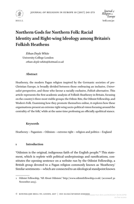 Racial Identity and Right-Wing Ideology Among Britain's Folkish Heathens