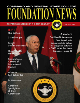 CGSC Foundation News No. 5/Fall 2008