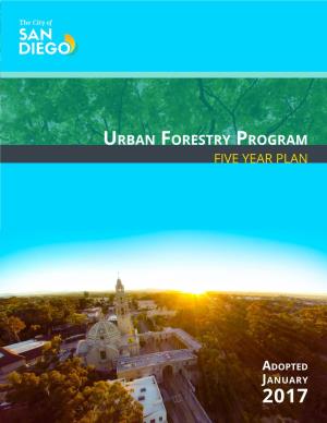 Urban Forestry Program, Five-Year Plan