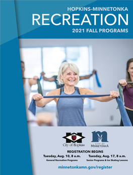 Hopkins–Minnetonka Recreation 2021 Fall Programs