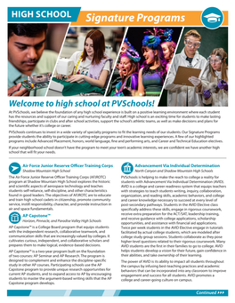 Pvschools Signature Programs
