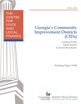 Georgia's Community Improvement Districts