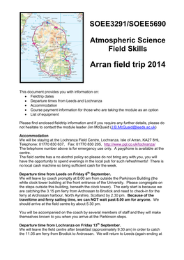 Arran Field Trip 2014