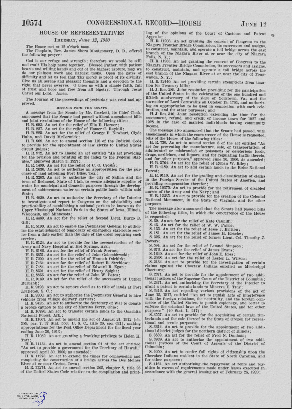 OONGRESSION AL RECORD-HOUSE JUNE 12 HOUSE of REPRESENTATIVES · Ing of the Opinions of the Court of Customs and Patent Appeals; , If