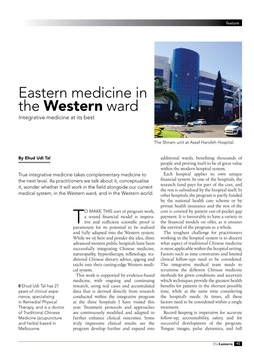 Eastern Medicine in the Western Ward Integrative Medicine at Its Best