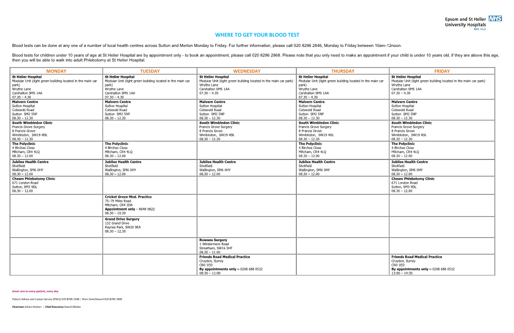 Where to Get Your Blood Test