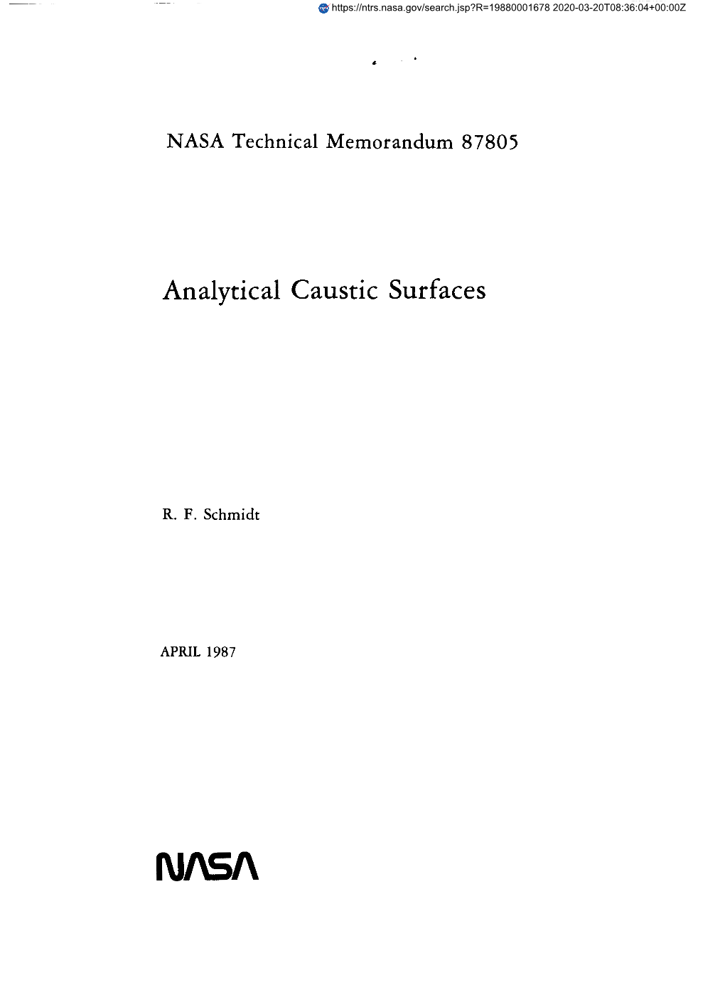 Analytical Caustic Surfaces