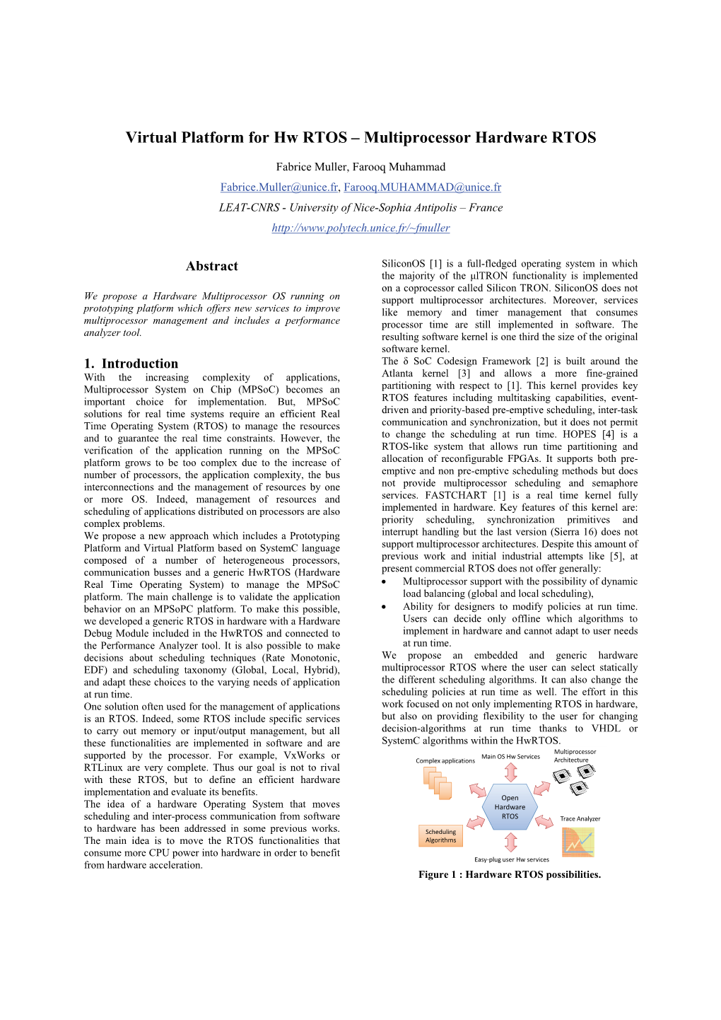 Multiprocessor Hardware RTOS