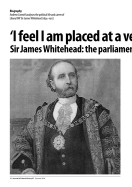 Sir James Whitehead: the Parliamentary Travails of a Liberal Meritocrat