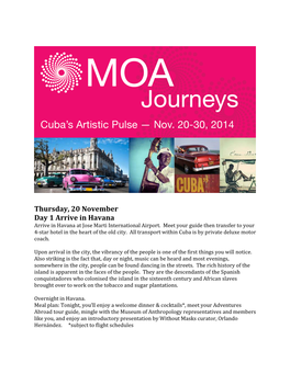 MOA Journeys: Cuba 2014