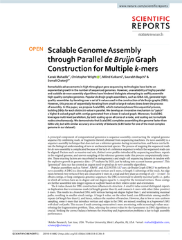 Scalable Genome Assembly Through Parallel De Bruijn Graph Construction for Multiple K-Mers