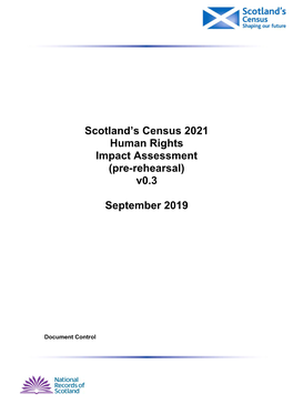Scotland's Census 2021 Human Rights Impact Assessment