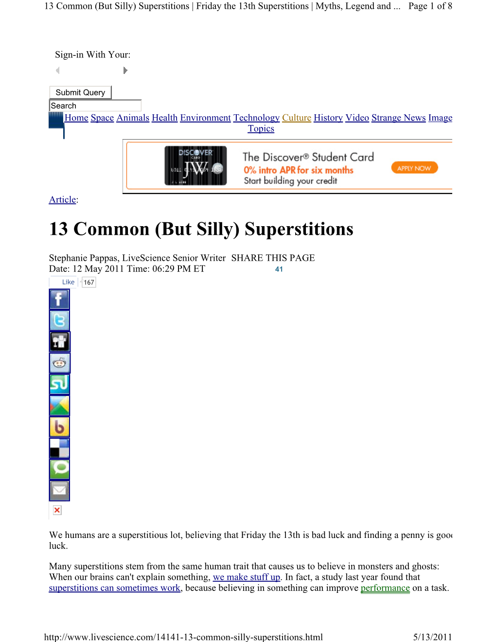 13 Common (But Silly) Superstitions | Friday the 13Th Superstitions | Myths, Legend and