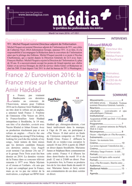 Eurovision 2016: La France Mise Sur Le Chanteur Amir Haddad