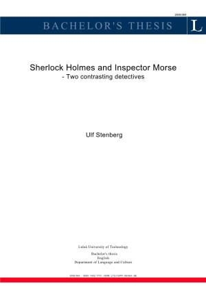 Sherlock Holmes and Inspector Morse - Two Contrasting Detectives