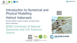 Introduction to Numerical and Physical Modelling Helmut Habersack