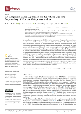 An Amplicon-Based Approach for the Whole-Genome Sequencing of Human Metapneumovirus