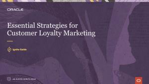 Customer Loyalty Marketing Strategies